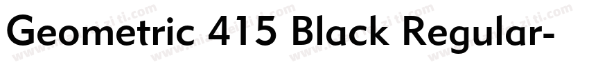 Geometric 415 Black Regular字体转换